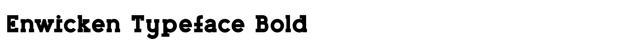 Enwicken Typeface Bold image